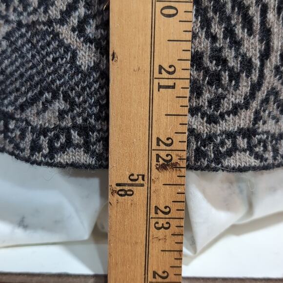 Mary Wool Blend Floral Print Cardigan Funnel Neck Sweater sz L - Picture 10 of 14